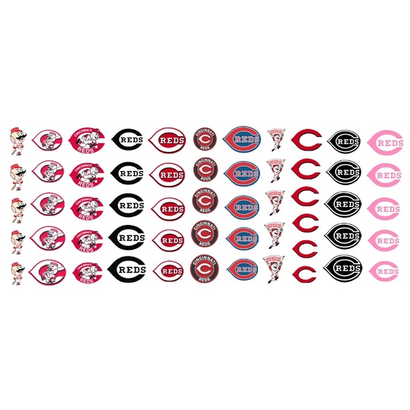 BO/GO$6 Cincinatti Reds Baseball Nail Decals MLB - Picture 2 of 5